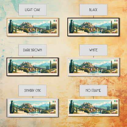 Foggia Italy Wall Art, Panoramic Travel Poster, Panoramic Framed Canvas Print, City Wall Art, Wall Hanging Home Decor, Travel Art