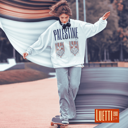 Palestine Vintage Pattern Drop Shoulders Sweatshirt