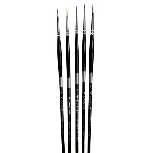 Trekell Legion Synthetic Mongoose Long Handle Artist Brush - Complete Brush Set -Liner
