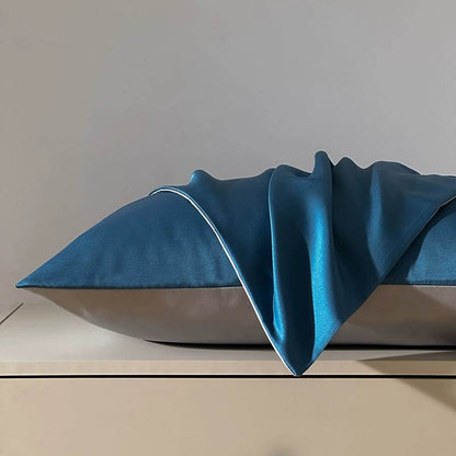 Summer Washed Ice Silk Double Pillow Case for Home Use