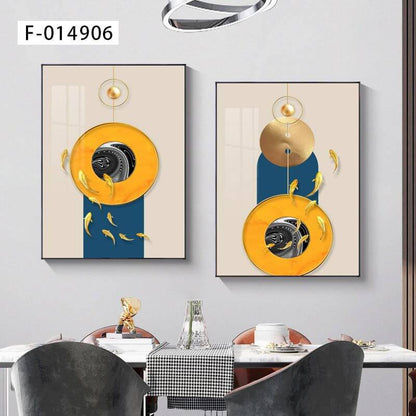 New Chinoiserie Decorative Painting Shishi Ruyi Restaurant Living Room Sofa Background Wall Hanging Painting Crystal Porcelain Mural Scandinavian Painting