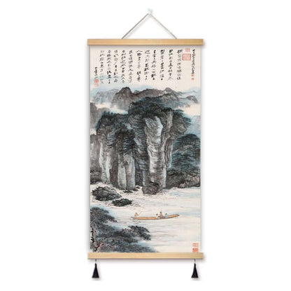 Zheng Banqiao Bamboo Traditional Chinese Painting Famous Painting Hanging Painting Cloth Art New Chinese Style Living Room Decorative Painting Hanging Cloth Painting in the Hallway