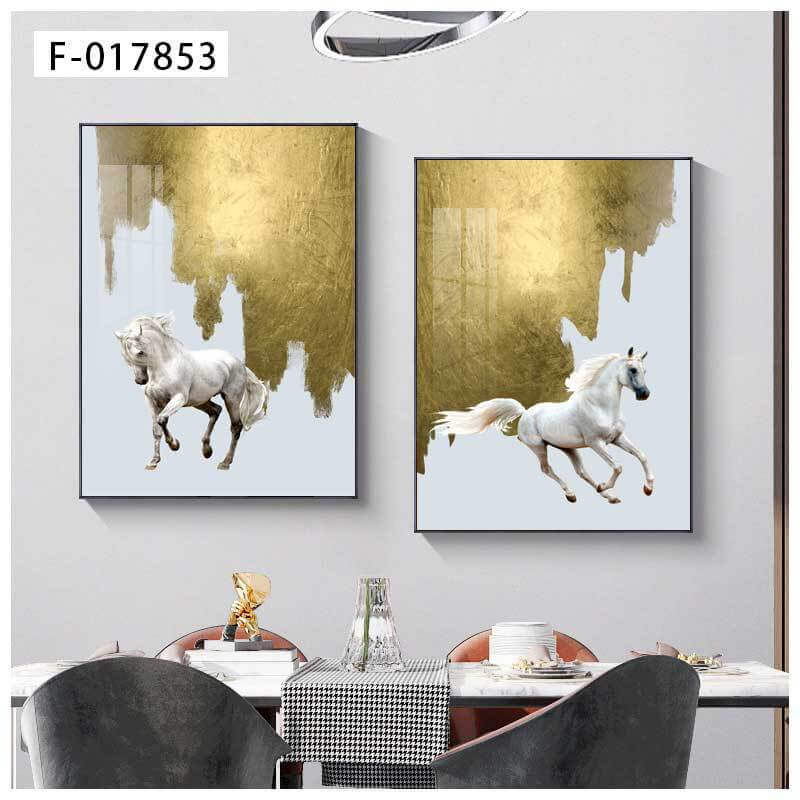 New Chinoiserie Decorative Painting Shishi Ruyi Restaurant Living Room Sofa Background Wall Hanging Painting Crystal Porcelain Mural Scandinavian Painting