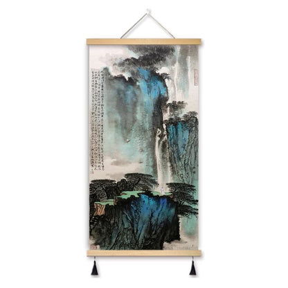 Zheng Banqiao Bamboo Traditional Chinese Painting Famous Painting Hanging Painting Cloth Art New Chinese Style Living Room Decorative Painting Hanging Cloth Painting in the Hallway