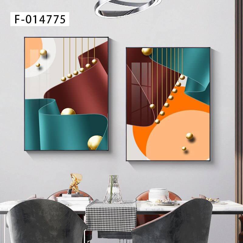 New Chinoiserie Decorative Painting Shishi Ruyi Restaurant Living Room Sofa Background Wall Hanging Painting Crystal Porcelain Mural Scandinavian Painting