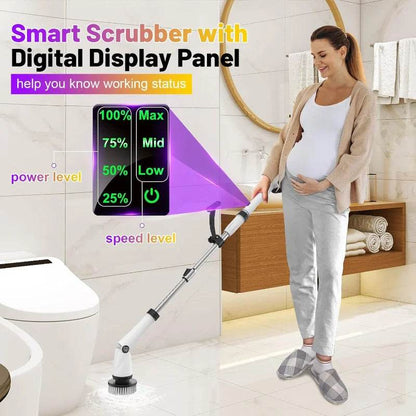 6000mAh Battery Spin Scrubber with 5inch Large Brush