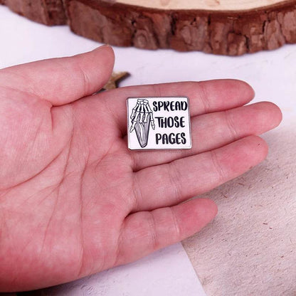 Spread Those Pages Enamel Pin for Book Lovers and Readers