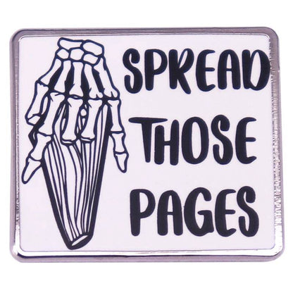Spread Those Pages Enamel Pin for Book Lovers and Readers