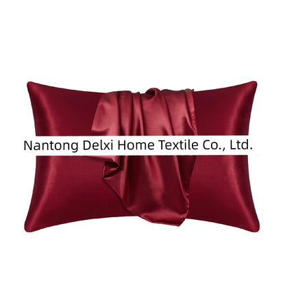 Cross-Border Foreign Trade Pure Color Silk Pillowcase Set