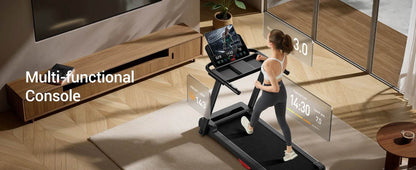 3.0HP Brushless Foldable Home Treadmill with 300LB Capacity