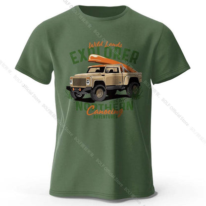 Military Off-Road Unisex WWII Jeep Graphic T-Shirt 100% Cotton