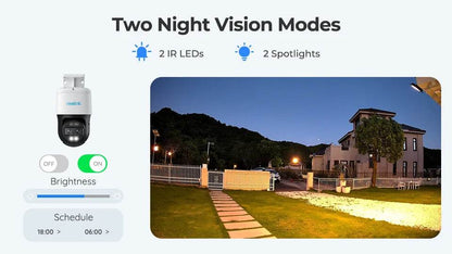 4K Dual Lens PTZ Security Camera with Auto Tracking