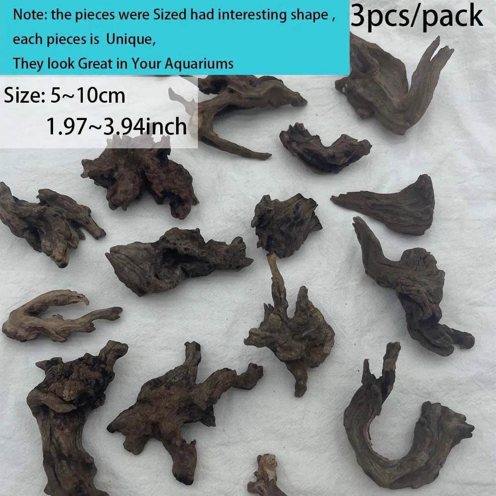 5-10CM Small Natural Tree Trunk Aquarium Decoration Ornament