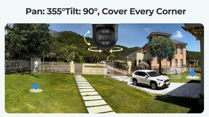 4K Dual Lens PTZ Security Camera with Auto Tracking