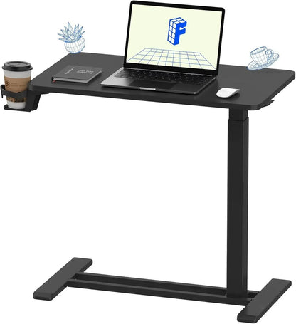 Electric Standing Desk with Drawers, Glass Adjustable Height