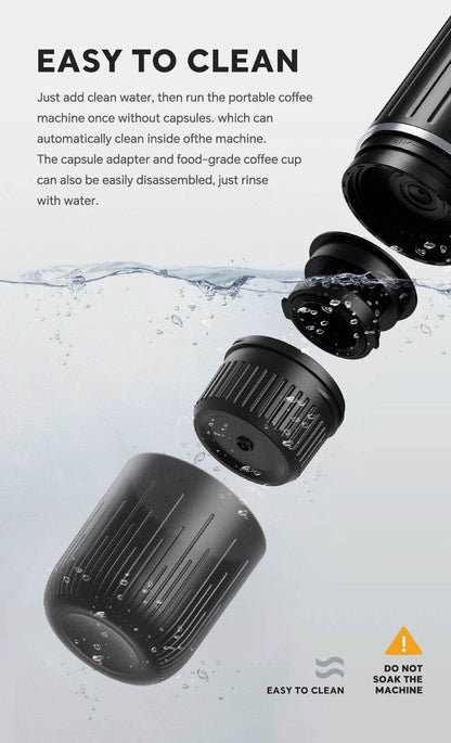 Portable Electric Espresso Maker for Hot or Cold Coffee