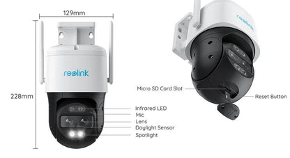 4K Dual Lens PTZ Security Camera with Auto Tracking