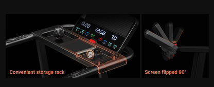 3.0HP Brushless Foldable Home Treadmill with 300LB Capacity