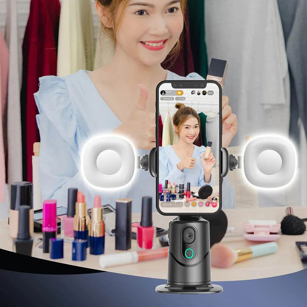 Auto Face Tracking Tripod 360° Rotation for Tiktok Videos