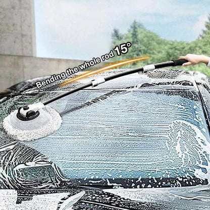 2022 New 15 Degree Bend Car Cleaning Brush with Telescoping Handle