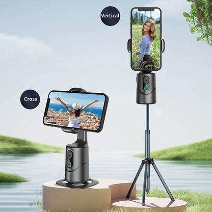 Auto Face Tracking Tripod with Gesture Control for Tiktok