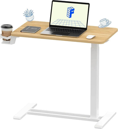 Electric Standing Desk with Drawers, Glass Adjustable Height