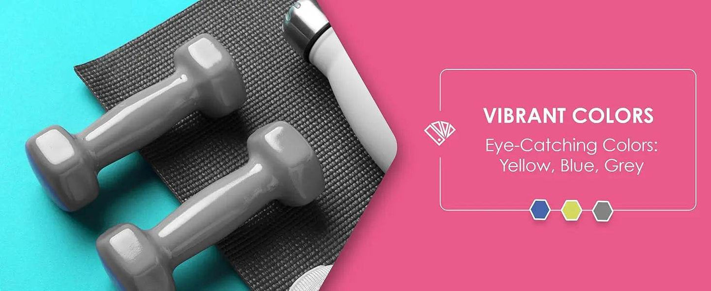 5,10, 15 Pound Neoprene Dumbbell Weight Set with Rack