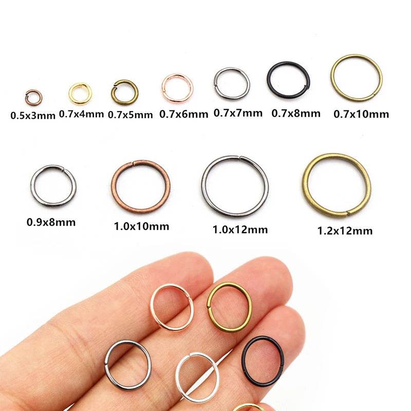 200pcs/Lot Metal DIY Jewelry Findings Jump Rings & Split Rings