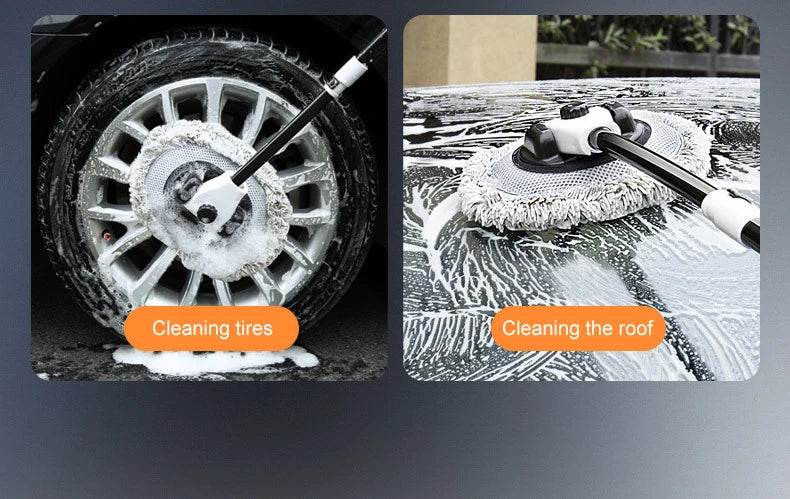 2022 New 15 Degree Bend Car Cleaning Brush with Telescoping Handle