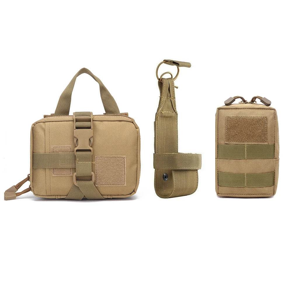 3Pcs Dog Tactical Bags with 2Pcs Pouches and Belt Holder