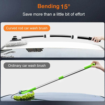 2022 New 15 Degree Bend Car Cleaning Brush with Telescoping Handle