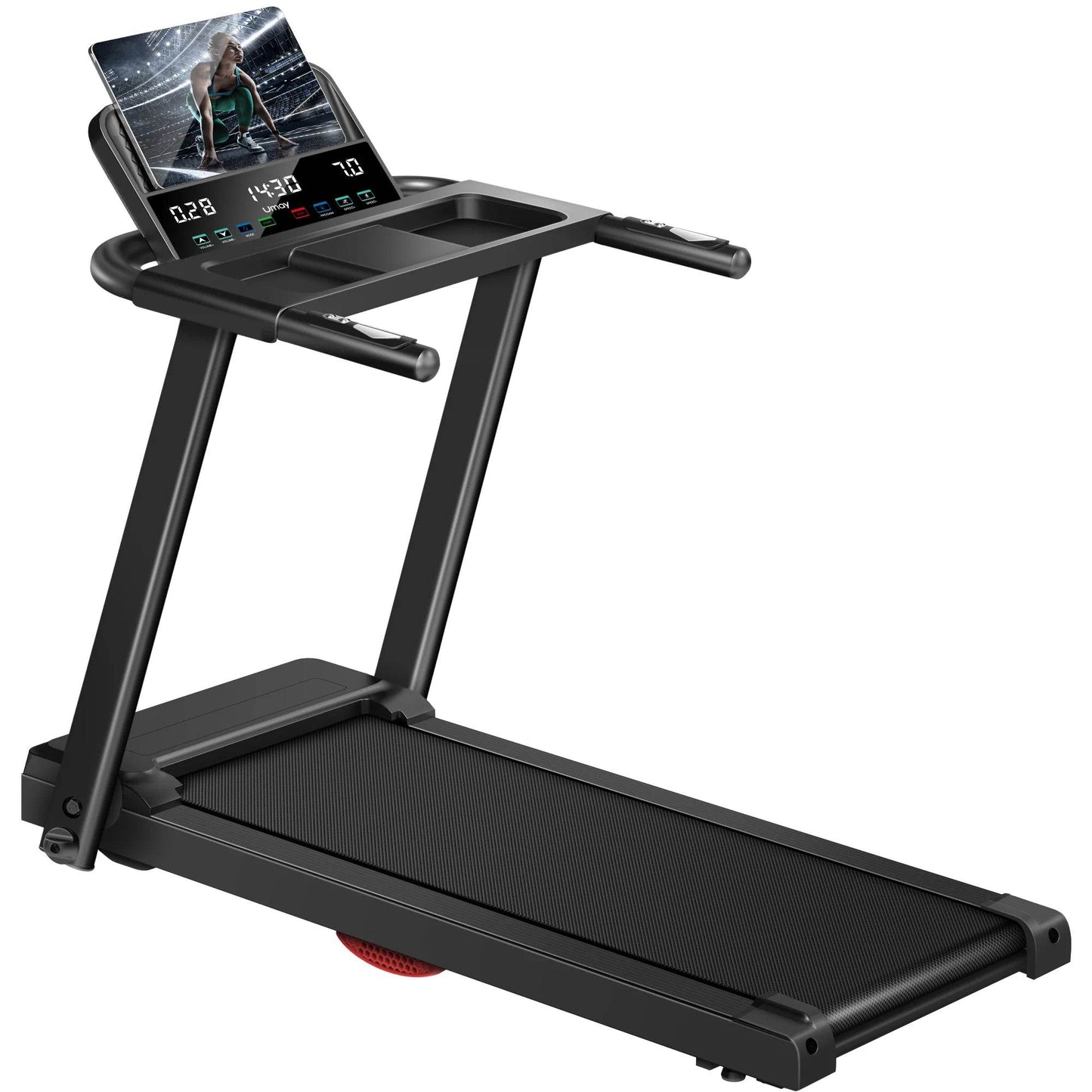 3.0HP Brushless Foldable Home Treadmill with 300LB Capacity