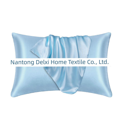 Cross-Border Foreign Trade Pure Color Silk Pillowcase Set