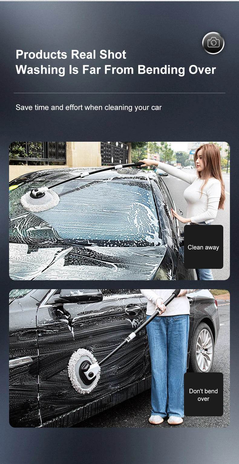 2022 New 15 Degree Bend Car Cleaning Brush with Telescoping Handle