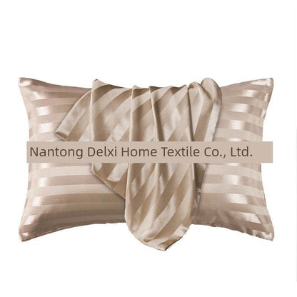 Cross-Border Foreign Trade Pure Color Silk Pillowcase Set
