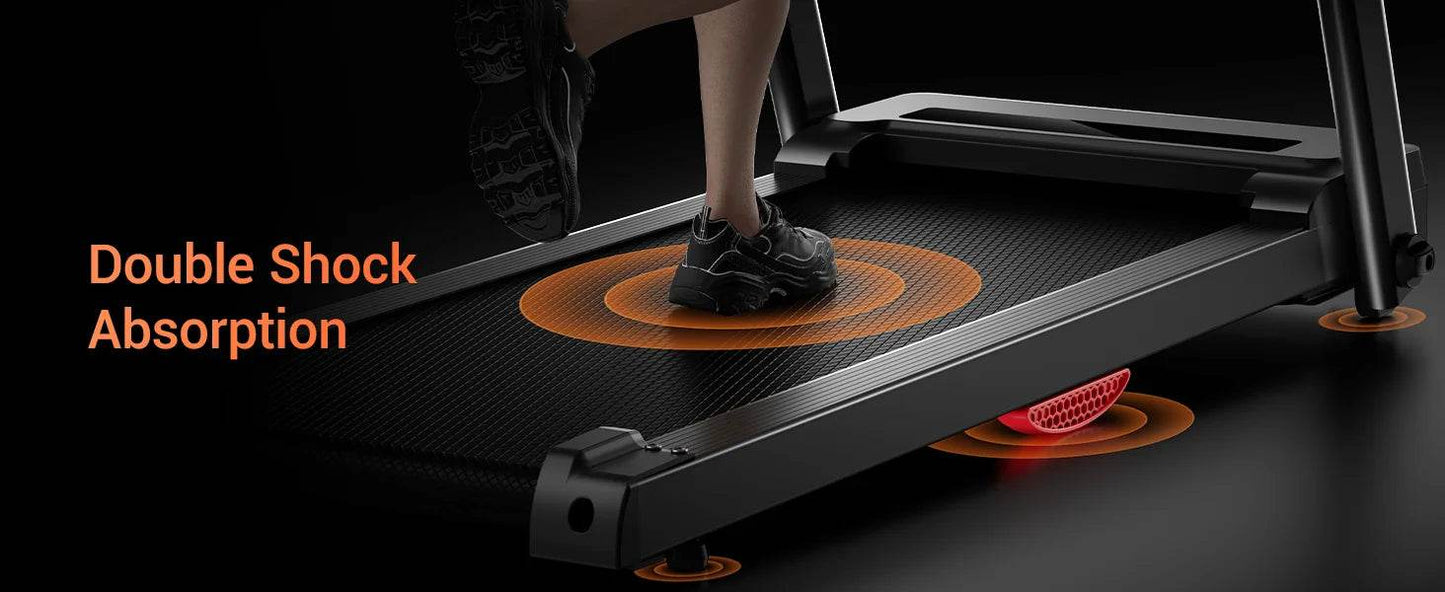 3.0HP Brushless Foldable Home Treadmill with 300LB Capacity