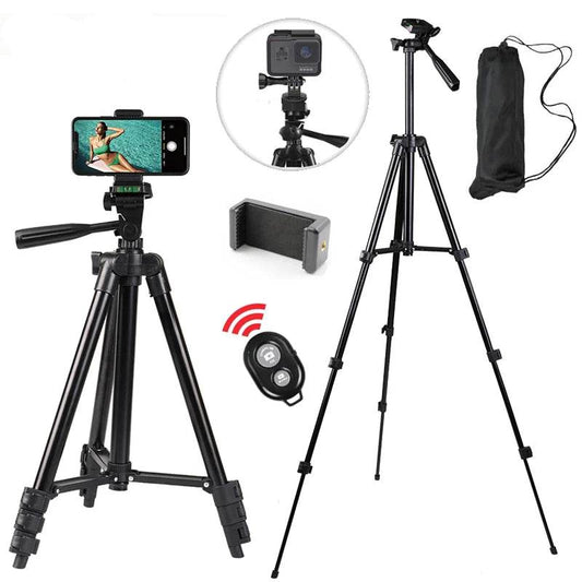 Phone Tripod For Video Recording With Bluetooth Remote