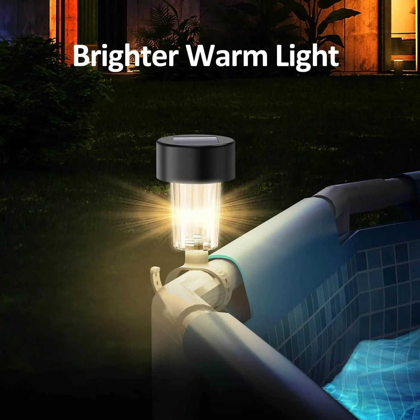 6 Packages Waterproof LED Solar Pool Light Frames Outdoor