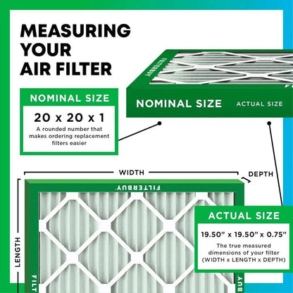 4 Pack 20x20x1 MERV 13 Pleated HVAC Air Filters Easy Install