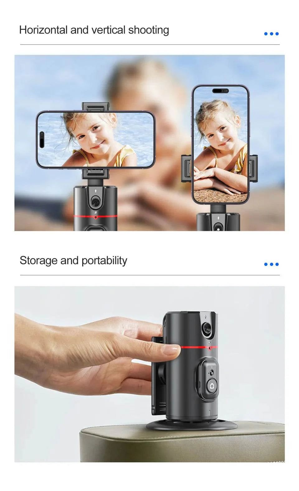 2025 New 360 Rotation Gimbal Stabilizer for Live Photography