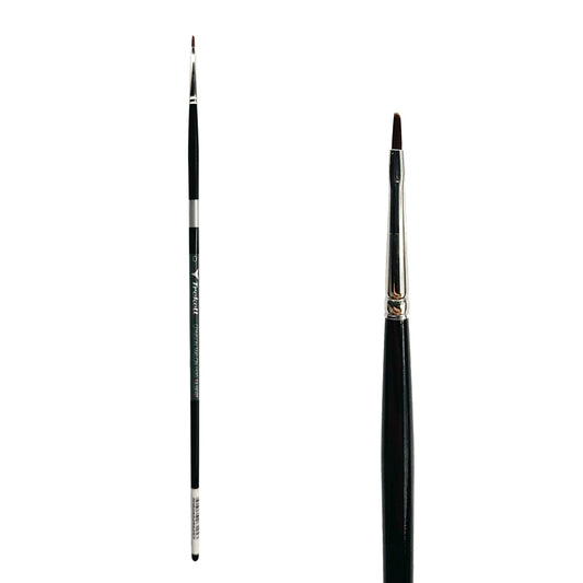 Trekell Crimson Taklon Long Handle Artist Brush - Size #0 Filbert