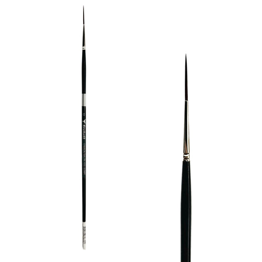 Trekell Crimson Taklon Long Handle Artist Brush - Size #0 Script/Rigger