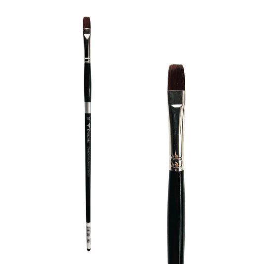 Trekell Crimson Taklon Long Handle Artist Brush - Size #10 Bright