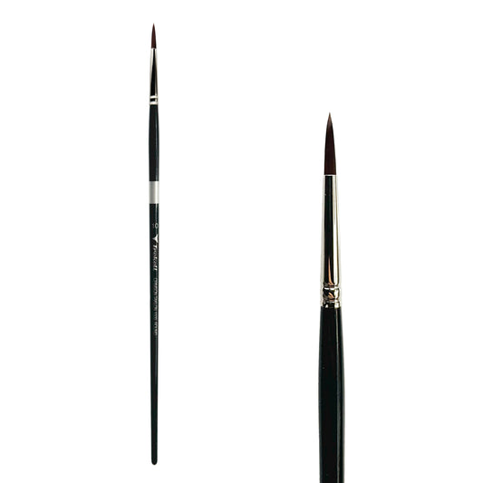 Trekell Crimson Taklon Long Handle Artist Brush - Size #10 Round