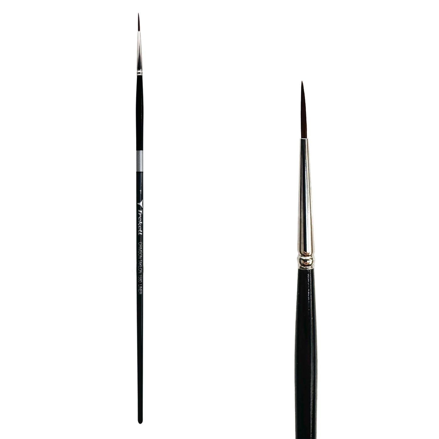 Trekell Crimson Taklon Long Handle Artist Brush - Size #1 Liner