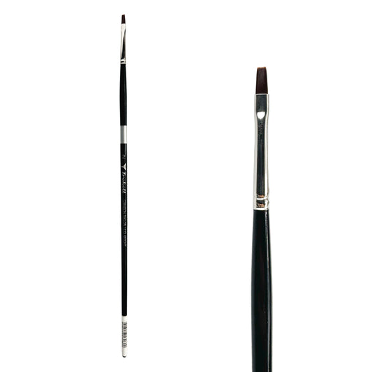 Trekell Crimson Taklon Long Handle Artist Brush - Size #2 Bright