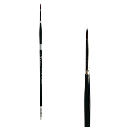 Trekell Crimson Taklon Long Handle Artist Brush - Size #6 Round
