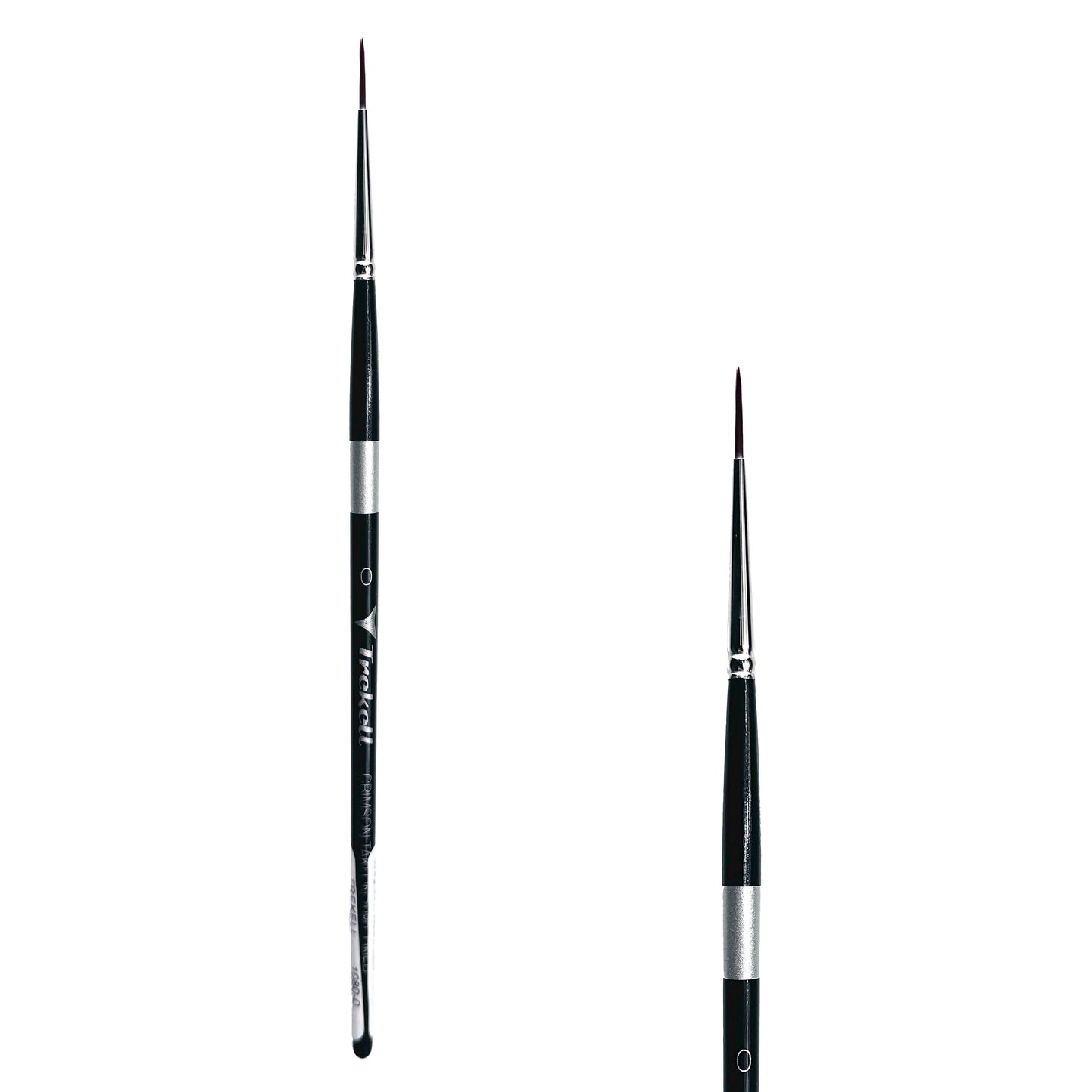Trekell Crimson Taklon Short Handle Artist Brush - Size #0 Liner