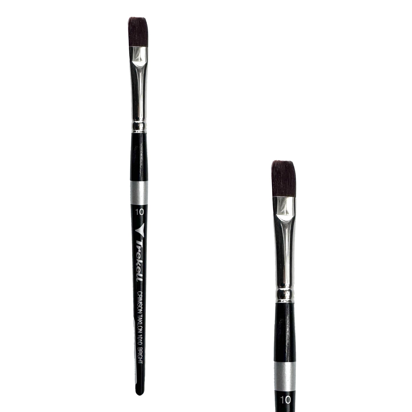 Trekell Crimson Taklon Short Handle Artist Brush - Size #10 Bright
