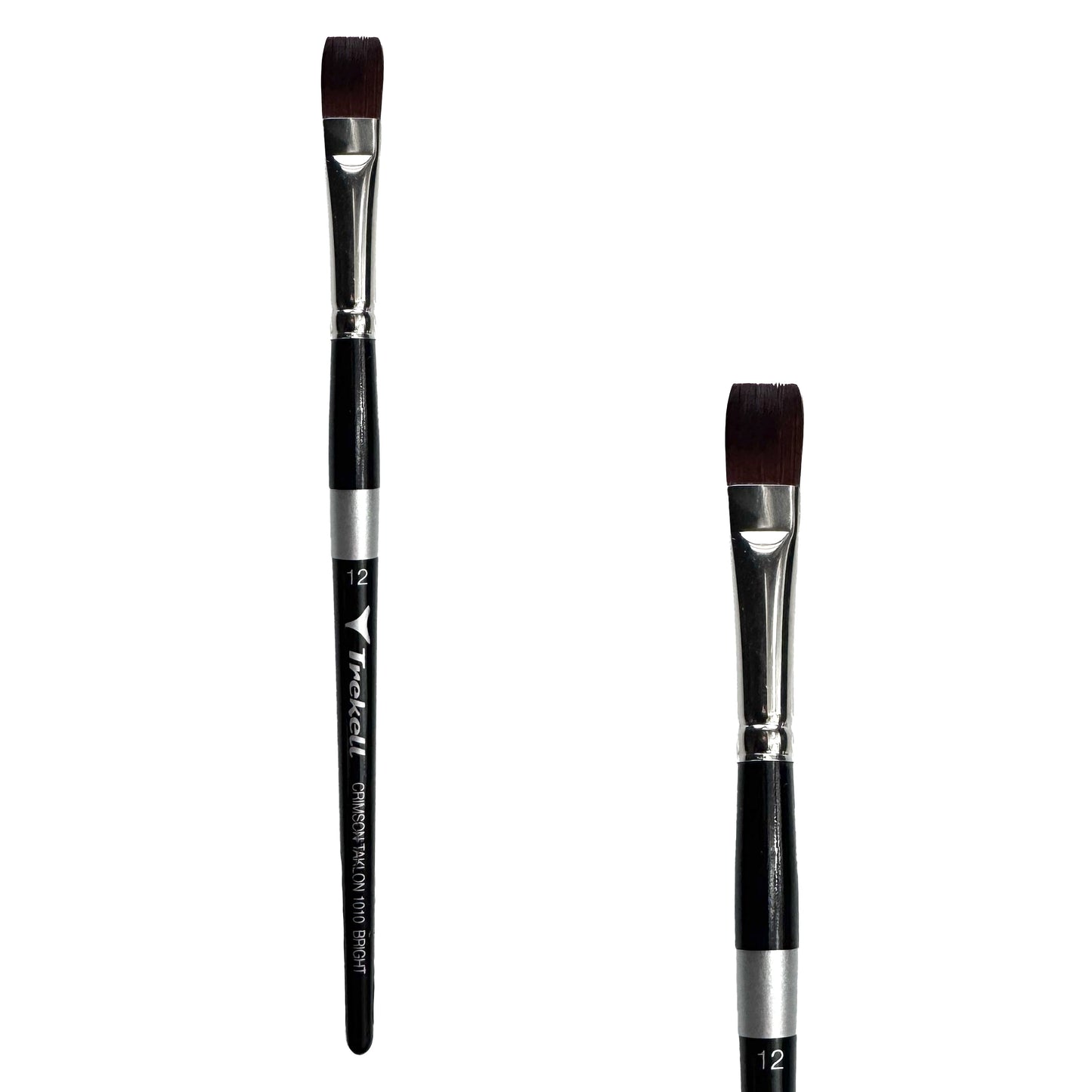 Trekell Crimson Taklon Short Handle Artist Brush - Size #12 Bright